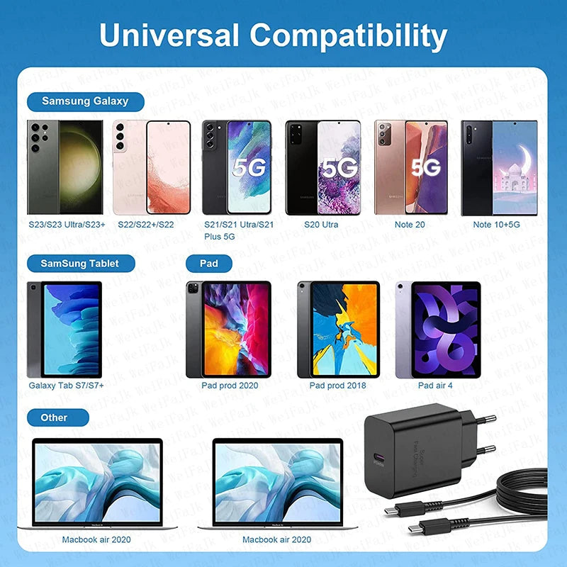 Original 45W USB-C Fast Charger for Samsung