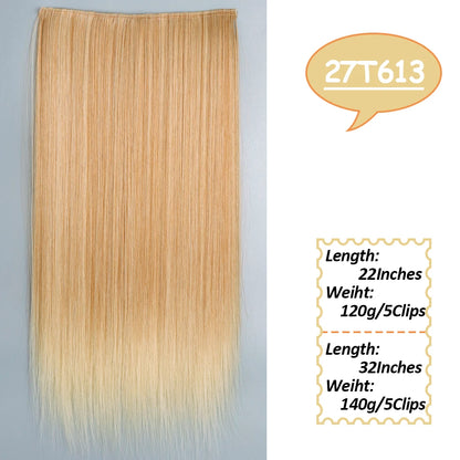 NICESY Synthetic Long Wavy Clip-On Hair Extensions