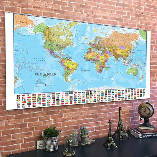 150x100cm World Map Wall Art Poster