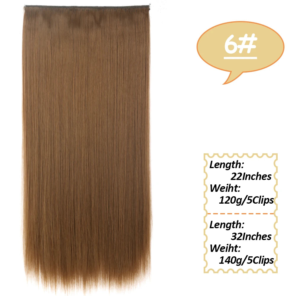 NICESY Synthetic Long Wavy Clip-On Hair Extensions