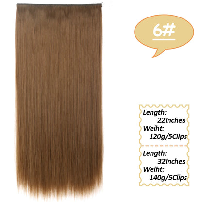 NICESY Synthetic Long Wavy Clip-On Hair Extensions