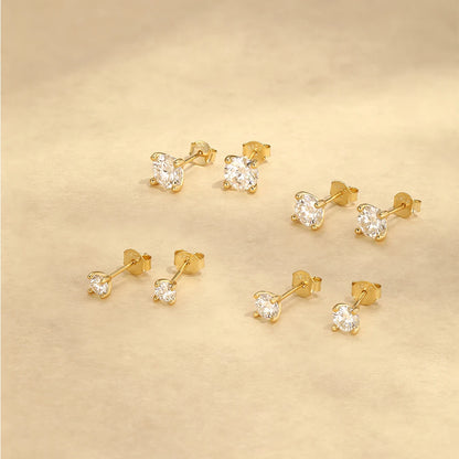 0.25–1.2 Carat D Color Moissanite Stud Earrings for Women