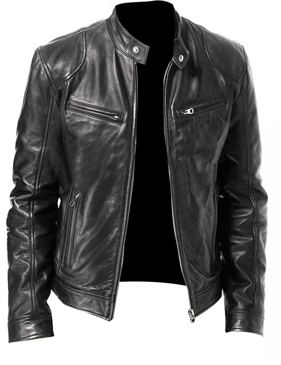 Men’s Vintage Leather Motorcycle Jacket