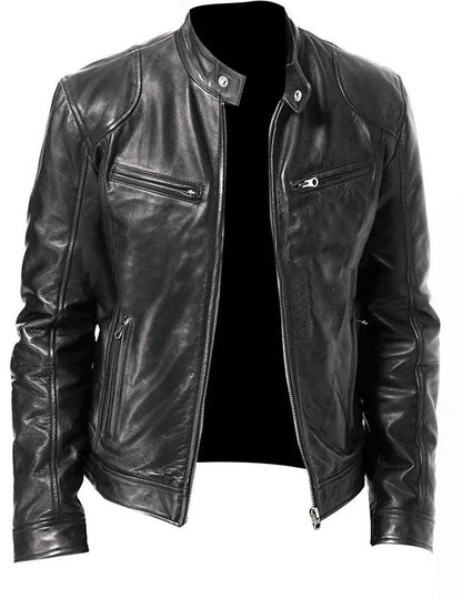 Men’s Vintage Leather Motorcycle Jacket