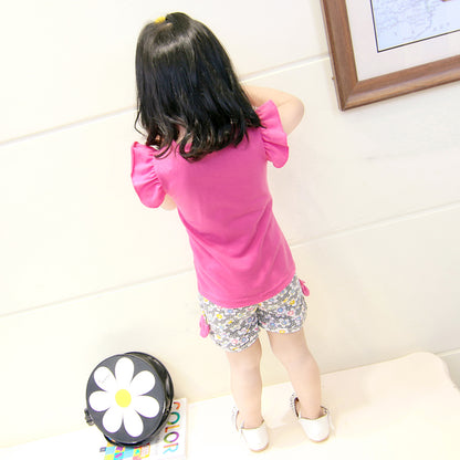 Baby Girl Summer Clothing Set – Lollipop Print T-Shirt & Shorts (Toddler Girls, Infant 1–5Y)