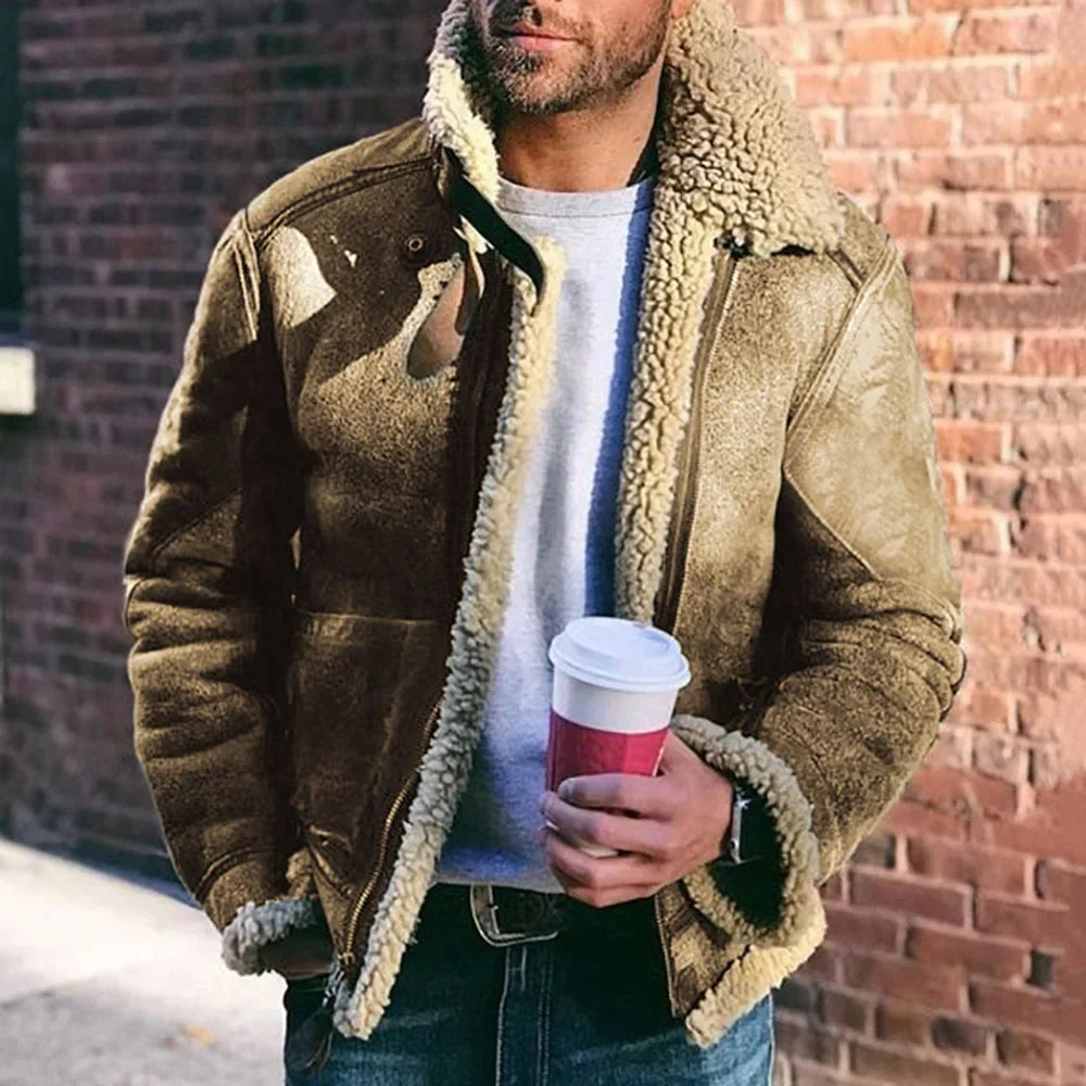 Men’s Autumn Winter Faux Leather Jacket