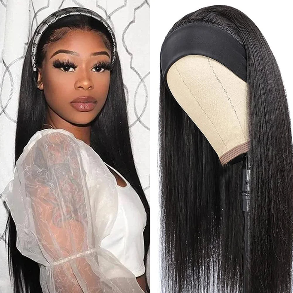Headband Wig Human Hair