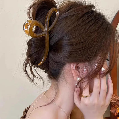 Elegant Jelly Color Bow Hair Claw