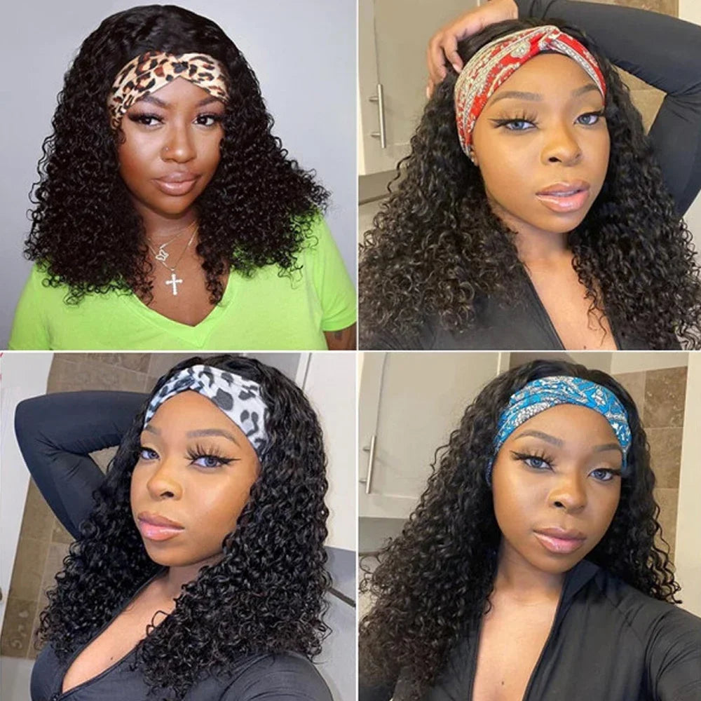 Kinky Curly Headband Wig