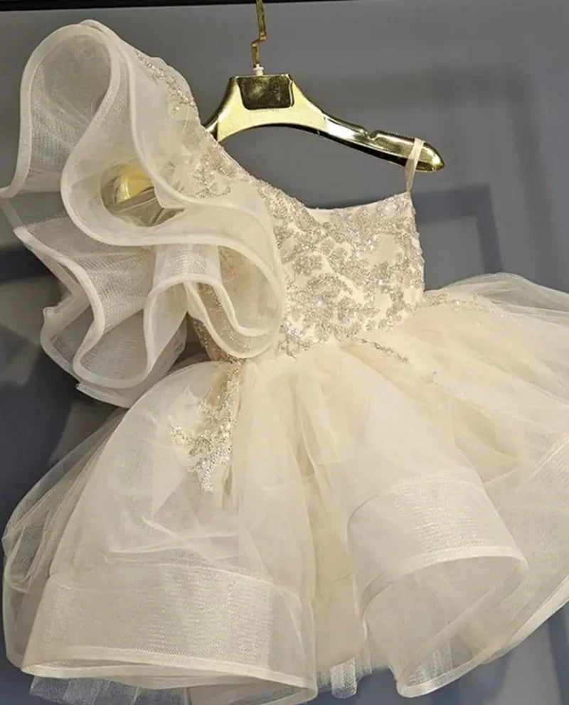 Baby Girl Princess Floral Sequins Dress