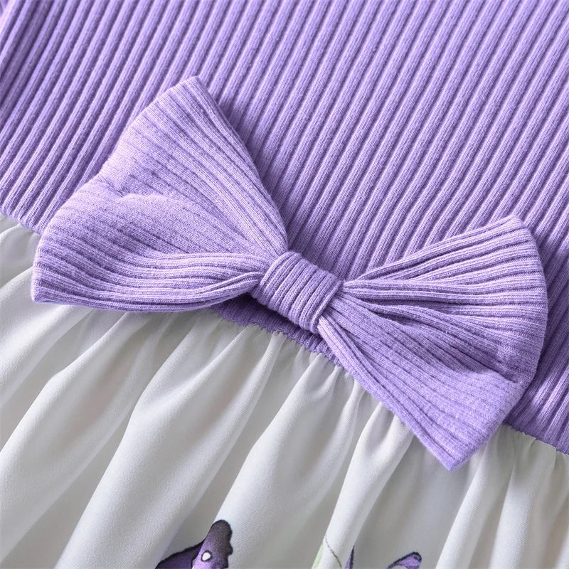 Flower Girls Butterfly Print Dress