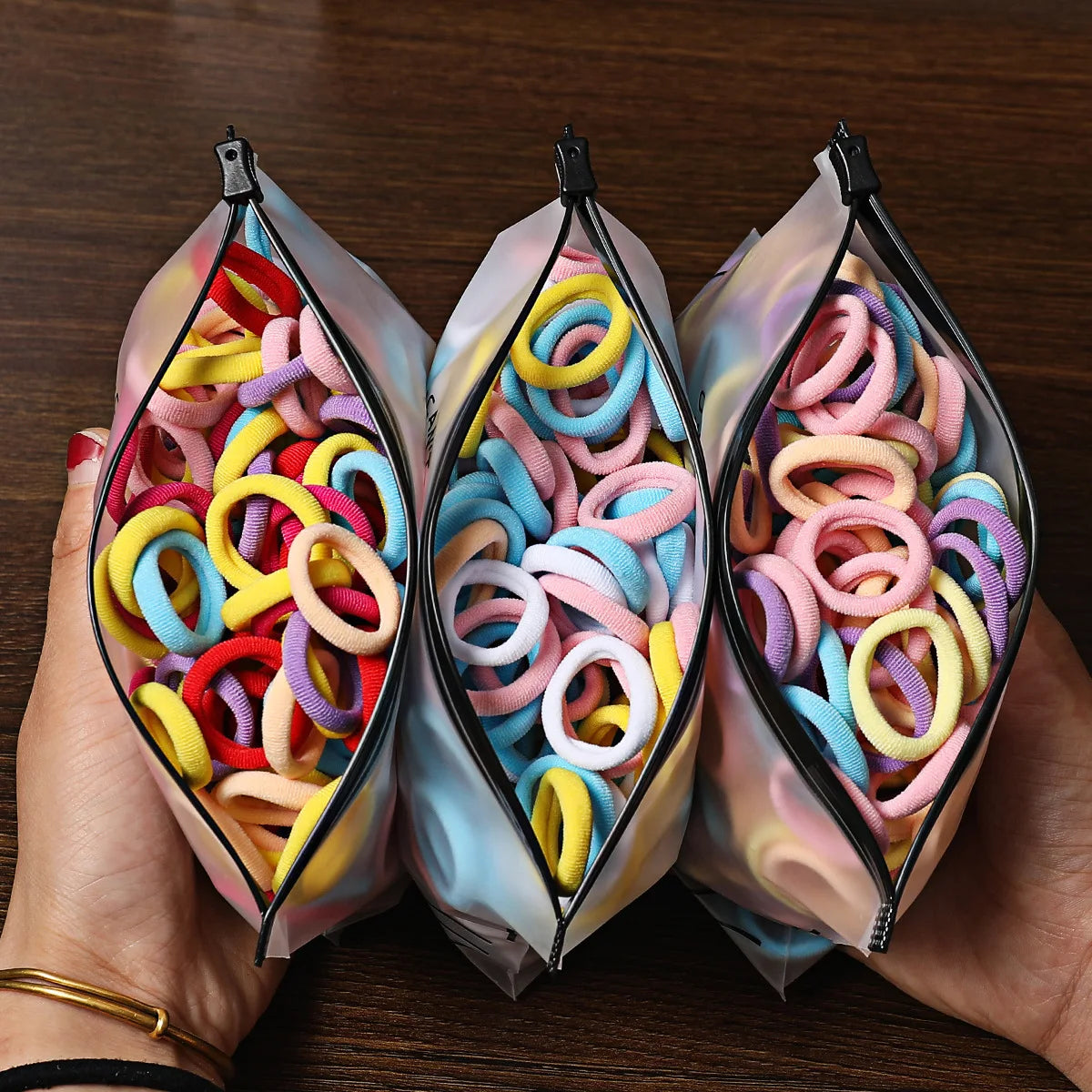 50/100PCS Colorful Nylon Hair Bands for Kids