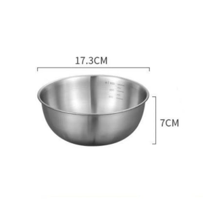 Large Capacity Bowls with Measurement Scale for Cooking, Baking & Food Storage