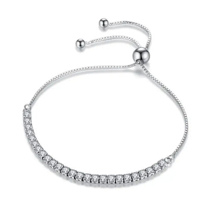 Solid 18K/14K Gold Moissanite Tennis Bracelet for Women