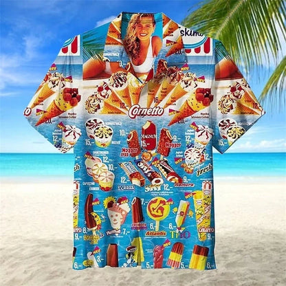 2025 Trendy Ice Cream Print Hawaiian Shirt