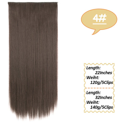 NICESY Synthetic Long Wavy Clip-On Hair Extensions