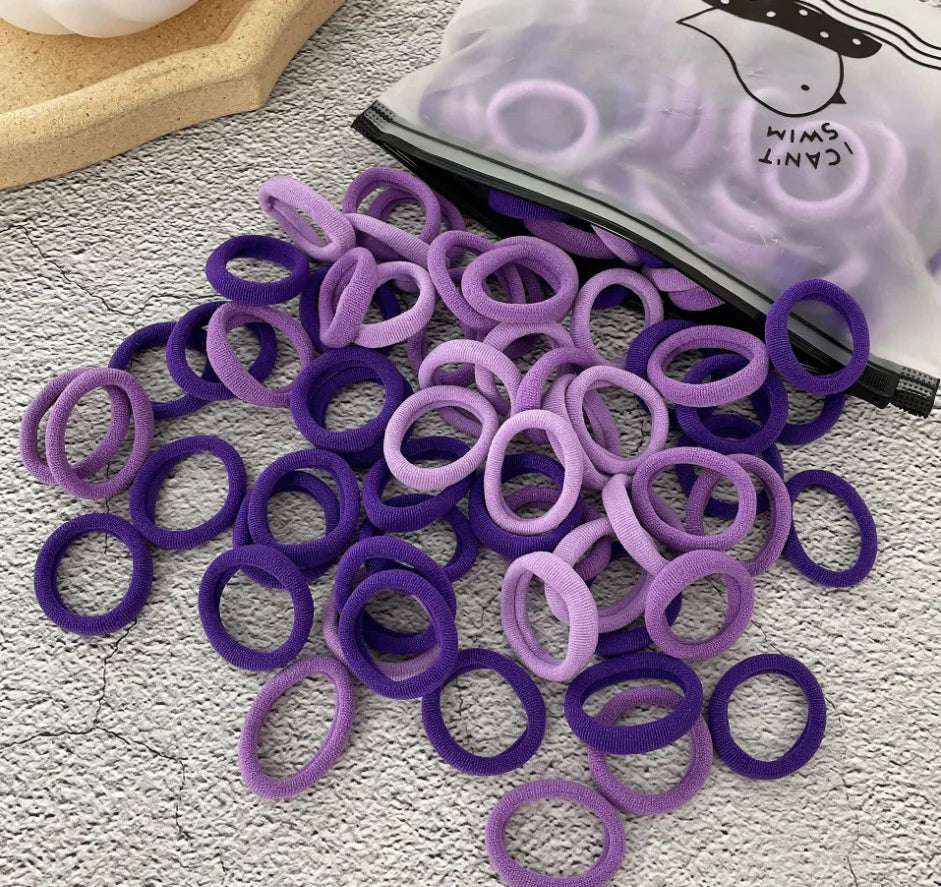 50/100PCS Colorful Nylon Hair Bands for Kids