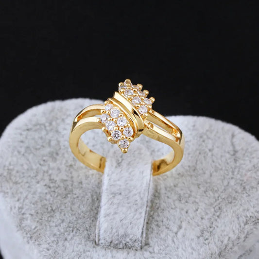 14K Gold Diamond Charm Rings for Women