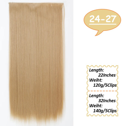 NICESY Synthetic Long Wavy Clip-On Hair Extensions