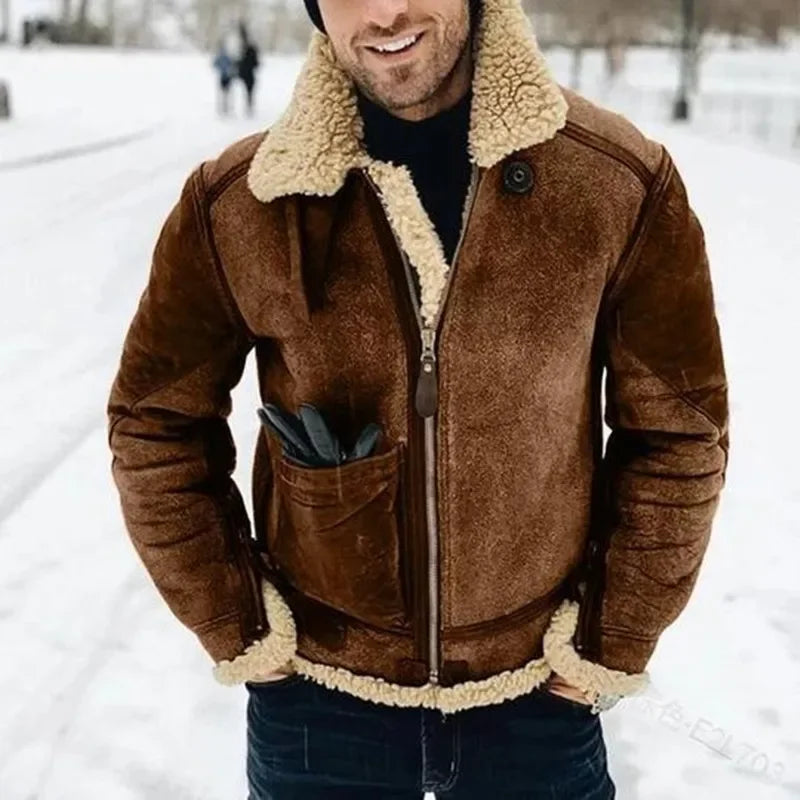 Men’s Autumn Winter Faux Leather Jacket
