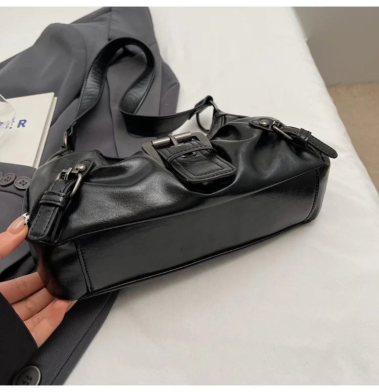 Y2K Retro Pleated Hobo Shoulder Bag for Women