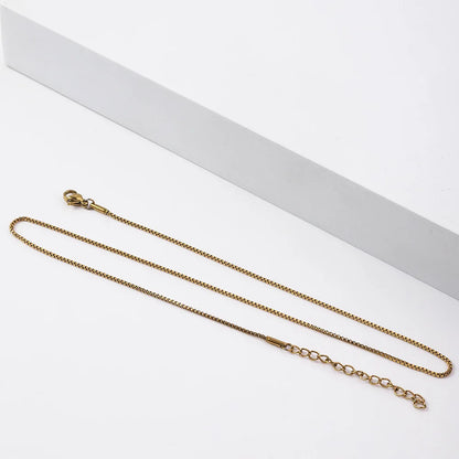 1.2mm Simple Stainless Steel Box Chain Necklace