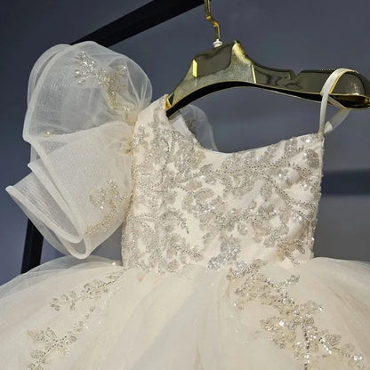 Baby Girl Princess Floral Sequins Dress