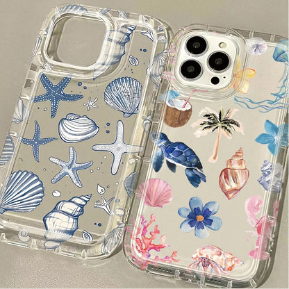 Blue Ocean Animals Phone Case for iPhone