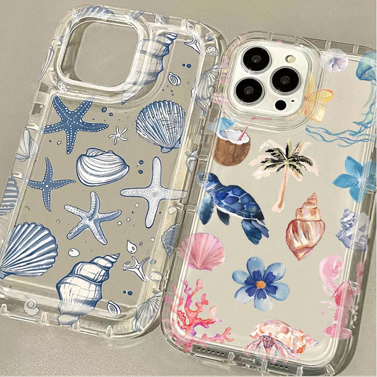 Blue Ocean Animals Phone Case for iPhone