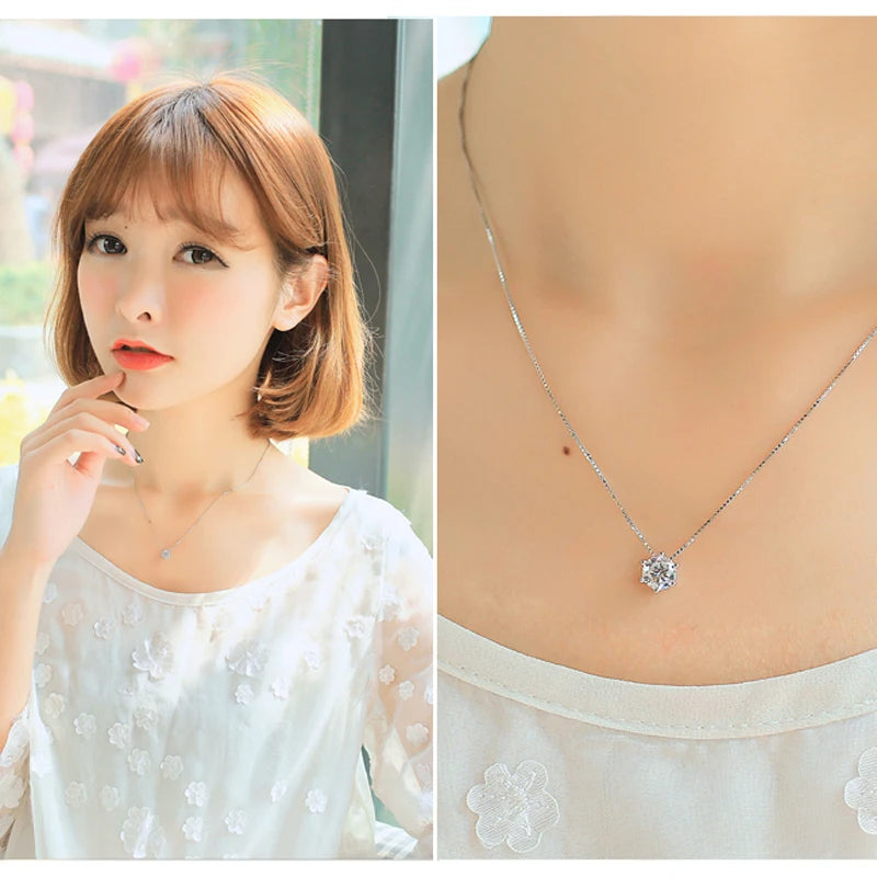 Hot 925 Sterling Silver Plated Necklace