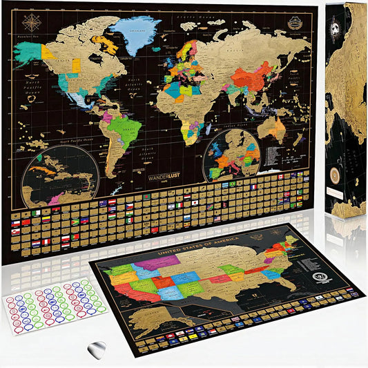 Deluxe Scratch-Off World Map