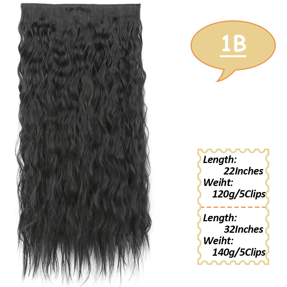 NICESY Synthetic Long Wavy Clip-On Hair Extensions