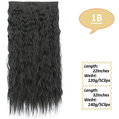 NICESY Synthetic Long Wavy Clip-On Hair Extensions