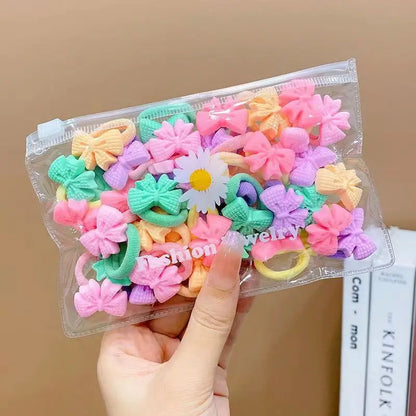 10/20Pcs Cute Cartoon Elastic Hair Bands