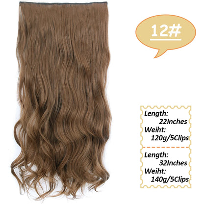 NICESY Synthetic Long Wavy Clip-On Hair Extensions