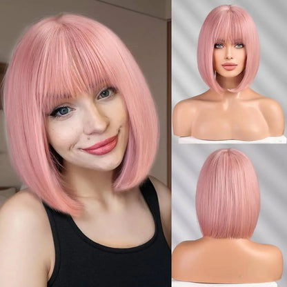 Short Straight Bob Wig for Women