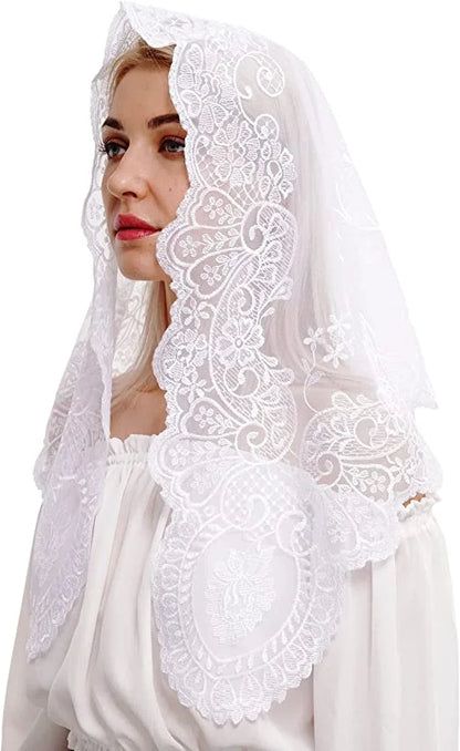 Spanish-Style Lace Mantilla – Catholic & Wedding Veil