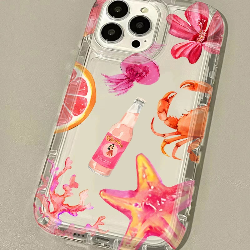Blue Ocean Animals Phone Case for iPhone