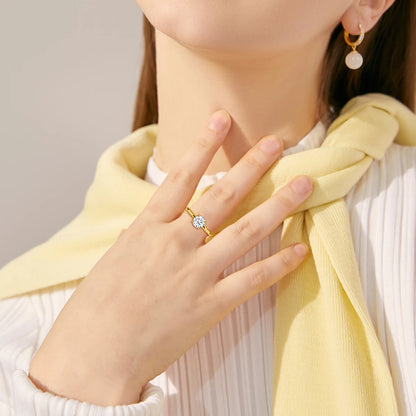 14K Gold Moissanite Ring for Women