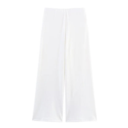 Summer New Women’s Two-Piece Set – Pin-Decorated Sleeveless Double-Breasted V-Neck Top & Mid-Waist Casual Pants