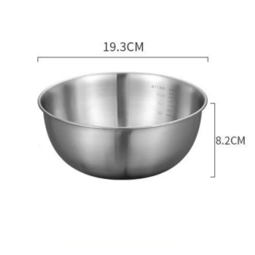 Large Capacity Bowls with Measurement Scale for Cooking, Baking & Food Storage