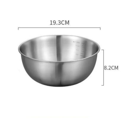 Large Capacity Bowls with Measurement Scale for Cooking, Baking & Food Storage