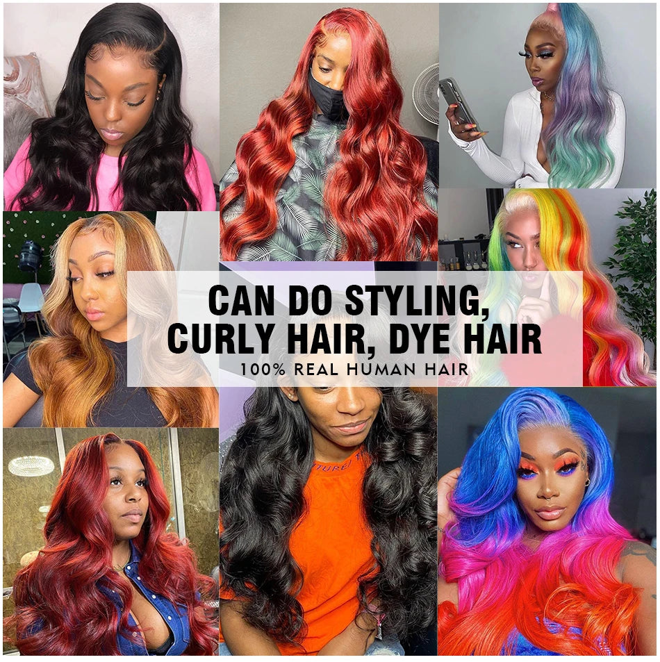 30–40 Inch 360 Full Lace Body Wave Human Hair Wig