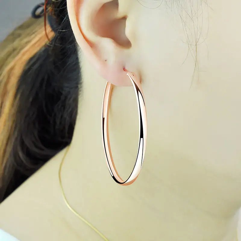 New 18K Gold Plated Hoop Earrings for Women