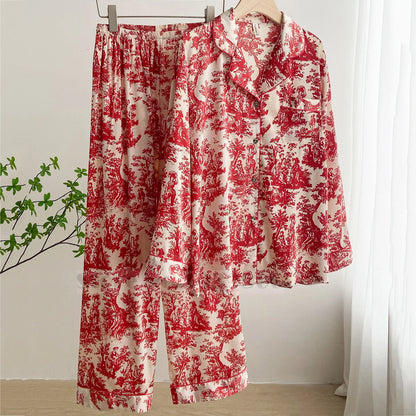 Women’s Floral Satin Pajama Set