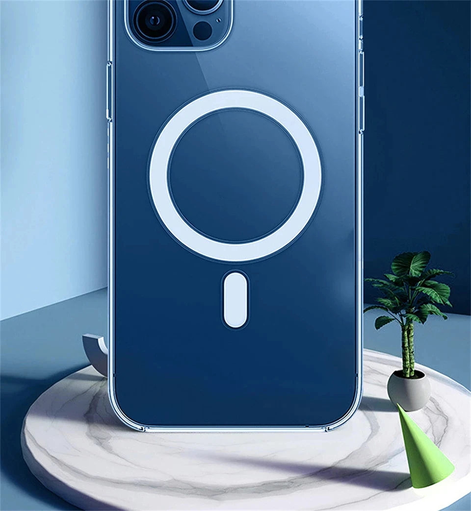 Luxury Magnetic Wireless Charging Case for iPhone
