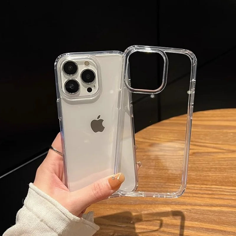 Luxury Transparent Soft Acrylic Phone Case for iPhone