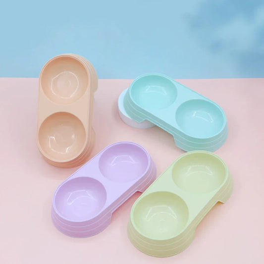 Pet Double Bowl Feeder