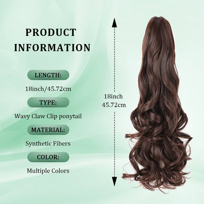Ponytail Extension Synthetic Claw Clip-In Hairpiece
