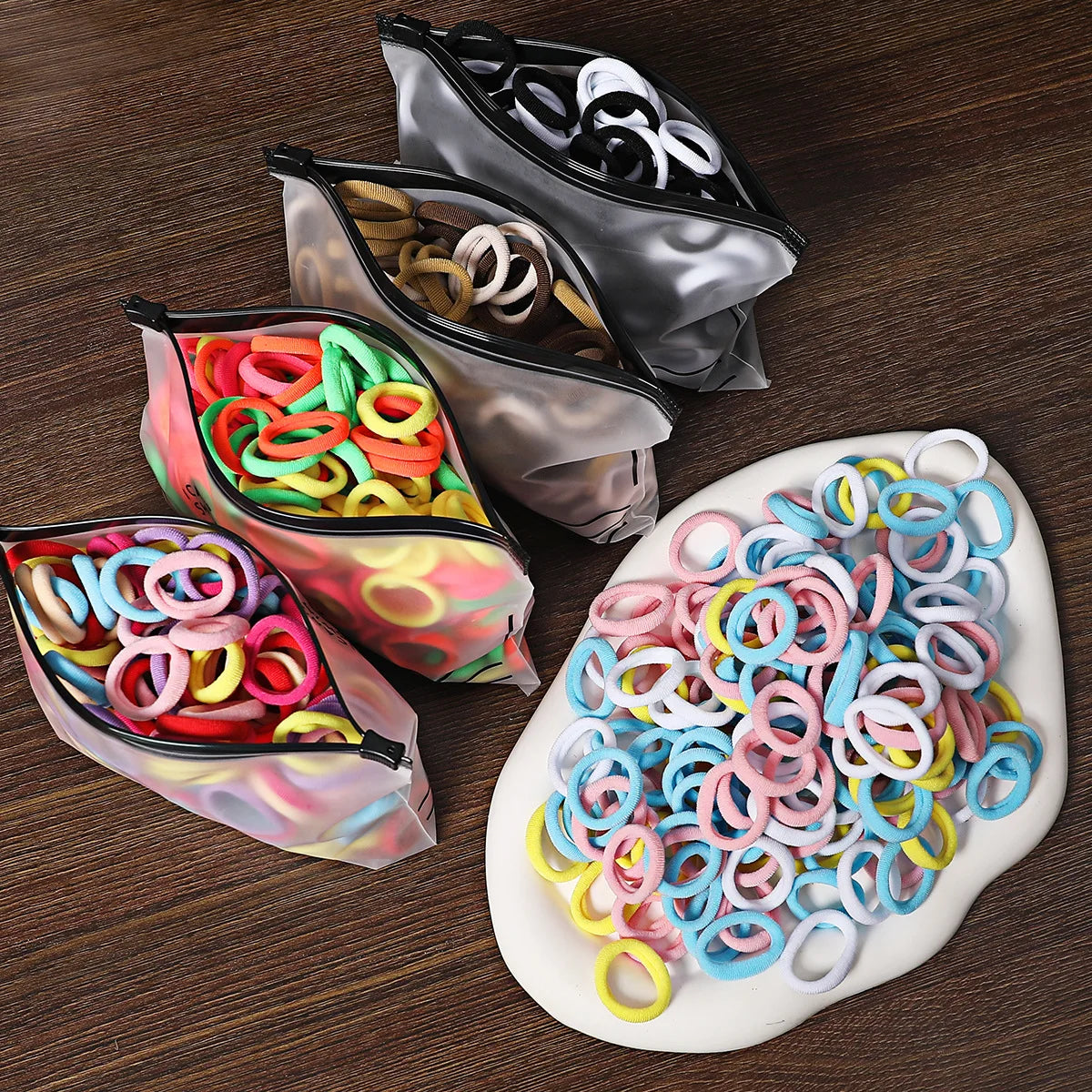 50/100PCS Colorful Nylon Hair Bands for Kids